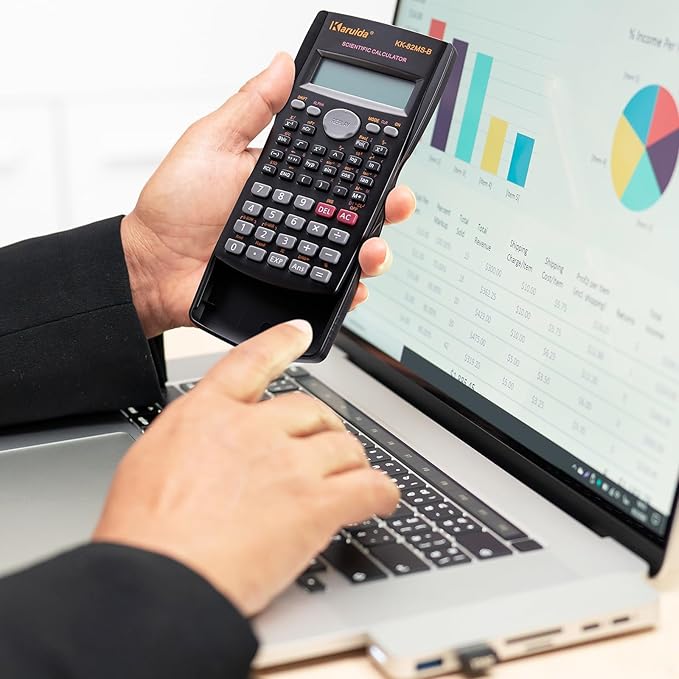 Flutesan 10 Pieces 2 Line Engineering Scientific Calculator Bulk Function Math Calculator Large Display for Student Teacher Classroom High School College School, AAA Batteries Included