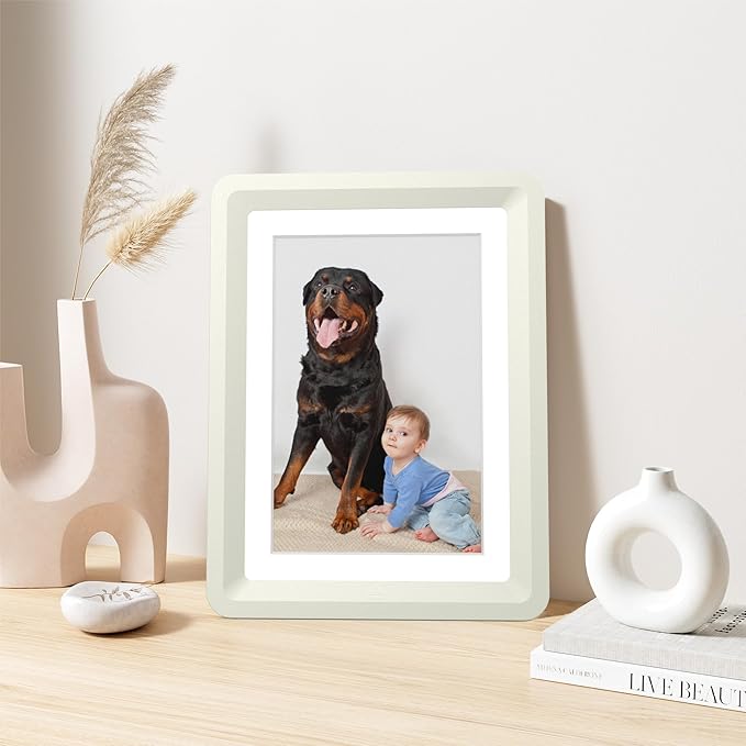 1-Pack 5x7 Picture Frame or 4x6 with Mat – Shatterproof Plastic Photo Frame for Family, Nursery, and Playroom, Wall & Tabletop Picture Frames for Home, Office, Safe & Lightweight Design in Light Gray