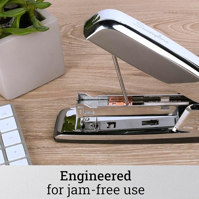 Swingline Stapler, 30 Sheet Capacity, 747 Business Stapler, Jam Free, Metal, Silver Chrome (74720)
