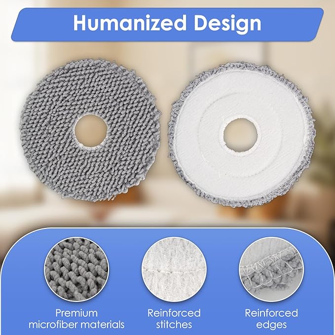 (4 Pack) Plus 505 Combo Replacement Mop Pads Compatible with iRobot Plus 505 Combo robot + AutoWash dock/Plus 405 Combo Robot Vacuum, Mop Cloths Accessories
