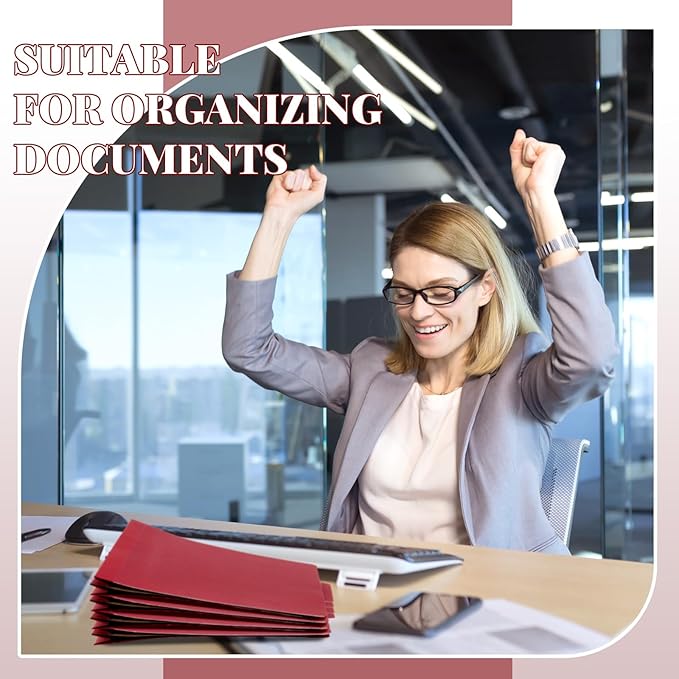 36 Pcs Classification Folders Letter Size, 1 Divider Pressboard File Folder with Fasteners, Expanding File Organizer Bulk for Teachers, Clergy, Office, Church, Christmas Donations (Red)