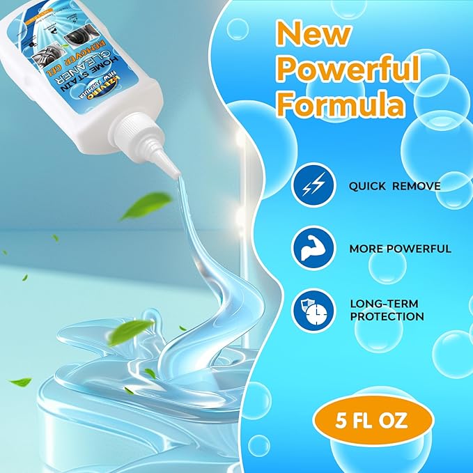 Mold Stain Remover Gel, Washing Machine Cleaner for Front Loader Washer Gasket Rubber Seal Home Stain Removal Gel for Grout, Caulk, Refrigerator, Shower, Bathtub, Bathroom Cleaning Solution (10 Fl Oz)