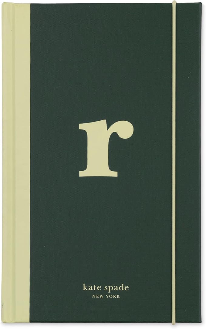 kate spade new york Just Mine Notebook Journal, Monogram Cloth Hardcover Journal, 8.25" x 5.25", Diary Includes 168 Lined Pages, (R)