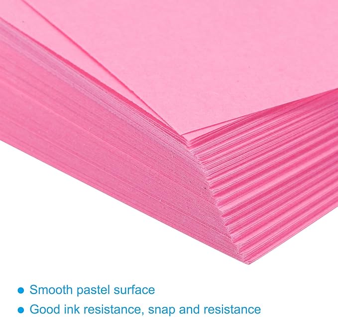MECCANIXITY 125 Sheets A4 Colored Print Copy Paper 8.5" x 11" Origami Paper Printer Paper 80gsm for Printing, Document Copying, Art Craft, Pink