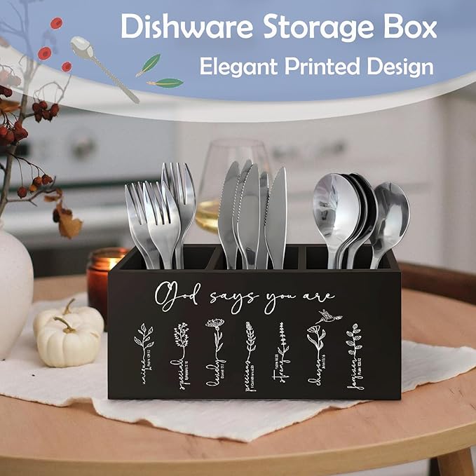 SNNDER Gods Says You are Floral Christian Pen Holder for Desk, Christian Gifts for Women Inspirational Religious Bible Verses Wooden Pen Pencil Holder Organizer for Home Office Desk Accessories