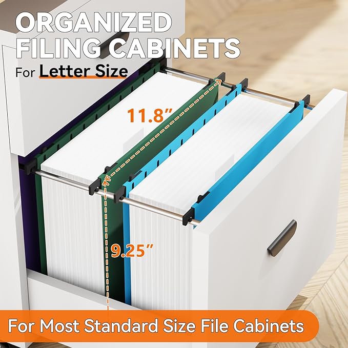 Extra Capacity Plastic Hanging File Folder Letter Size,Heavy Duty 3 inch Expansion,12 Pack Reinforced Hang Folders with Tabs,Durable Hanging Organizer for Bulky File,File Cabinet Folder,Colored