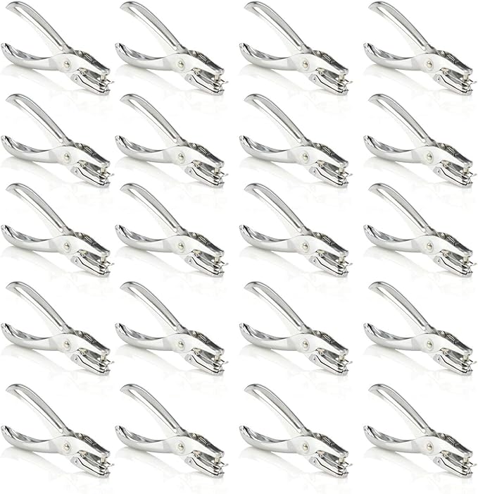 Swingline 1 Hole Punch, Hole Puncher, 5 Sheet Punch Capacity, Classic, Chrome 20-Pack (74005)