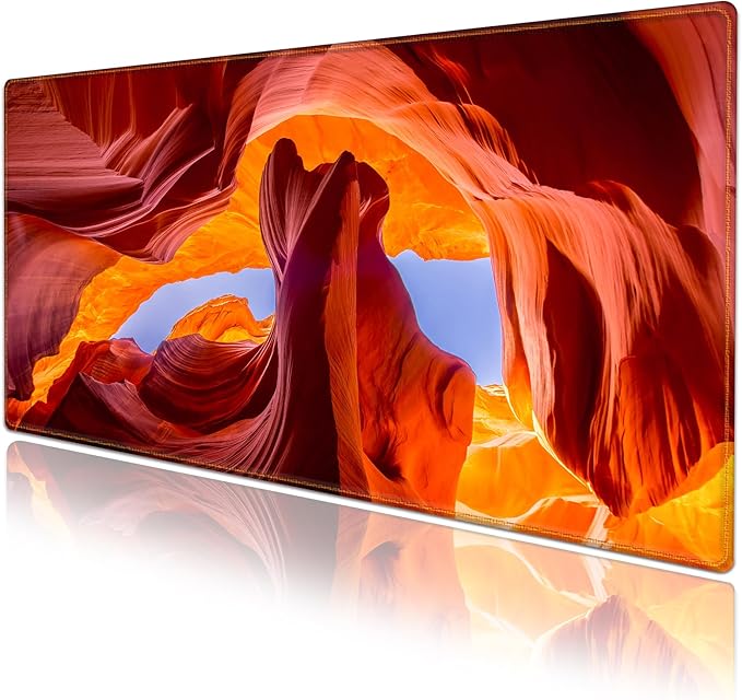 Antelope Valley Desk Pad Protector, Stitched Edges Mouse Pad, Large Office Desk Mat, Non-Slip Desk Blotter, Laptop Desk Pad, Desk Writing Pad for Office and Home (31.5" x 15.7 ")