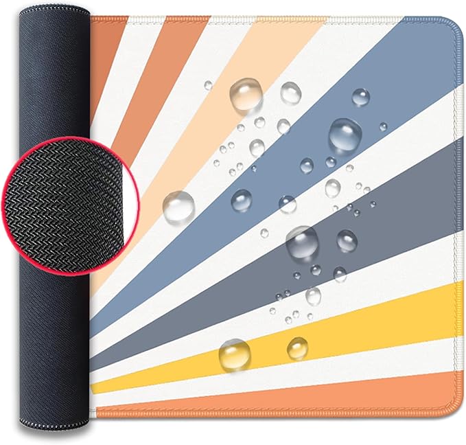 Straight Sun Rays Mouse Pad,XL Sunlight Mousepad Desk Pad with Stitched Edges,Non-Slip Waterproof Rubber Base Simplicity Mouse Mat Desk Mat for Office Computer Keyboard Laptop Home(27.5x11.8 in)