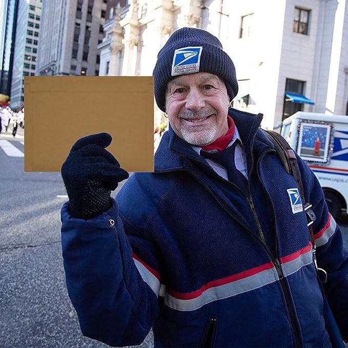 25 Pack Brown Kraft Rigid Mailers, 9.5x12.5 inches Self Seal Photo Document Mailers Premium Cardboard Keep Flat Envelopes for Photos, Pictures, Papers, Files, CD