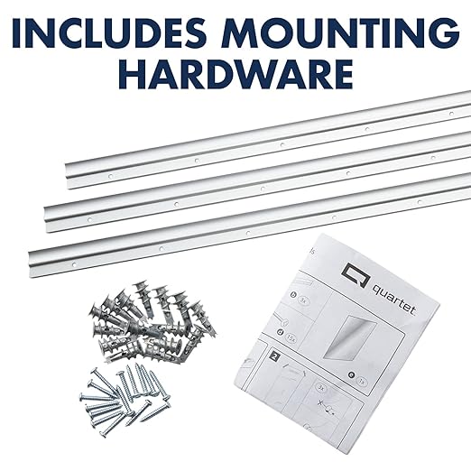 Quartet Glass Whiteboard, Magnetic Dry Erase Board, Wall Mounted Whiteboard for Office, School and Home, 48"W x 85"H, White (Q014885IMW)