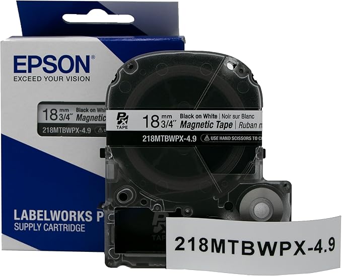LABELWORKS LW-PX750 Industrial Label Maker and Magnet Tape Bundle - LW-PX750 Label Maker and 4 Black on White Printable Magnet Tapes (.5", .75", 1" x 2)
