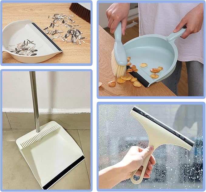 8 Pcs Dustpan Edge Replacement, 26cm Garbage Shovel Closing Edges Straps Garbage Shovel Rubber Lip Strip Plastic Strip Replacement for Dustpan Edge Bar