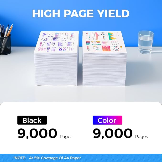 3130 Toner Cartridge Set 4-Pack High-Capacity Replacement for Dell 330-1198 330-1199 330-1200 330-1204 Compatible with Dell 3130 3130CDN 3130CN 3130CND Color Laser Printers (Black Cyan Magenta Yellow)