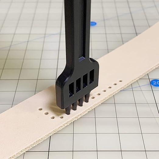 5mm 2/4/6 Claw Tooth Leather Stitching Chisels Round Hole Punching Tool Set for DIY Leather Craft