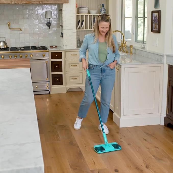 Teko Turbo Powered Cordless Stick Vacuum Cleaner – Multi-Surface Rechargeable Sweeper for Carpet, Hardwood, and Tile, Lightweight Household Wireless Vacuum for Pet Hair & Floor Cleaning, Teal Blue