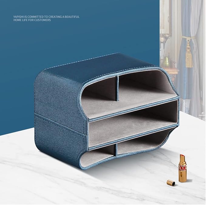 YAPISHI Remote Control Holder Swivel Remotes Caddy Organizer for TV Accessories/Controllers/Office Supplies/Phones, Bedside Table Desk Organizers and Decorations for Living Room, Desktop Storage Box