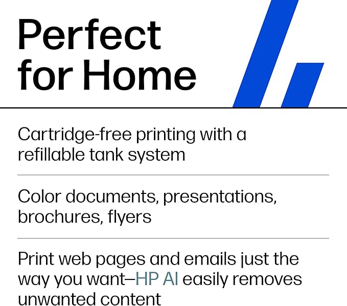 HP Smart Tank 6001 Wireless All-in-One Ink Tank Printer, Scanner, Copier with 2 years of ink included, Best-for-home, Refillable, AI-enabled (2H0B9A)