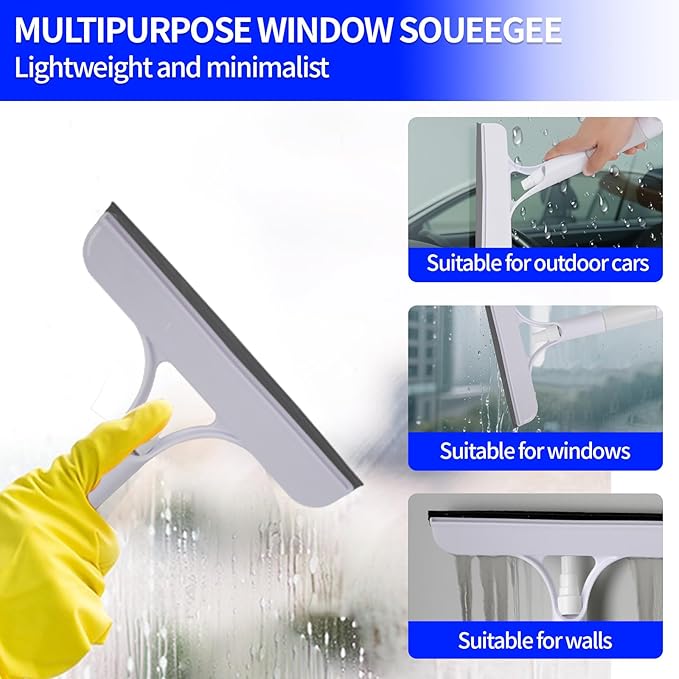 3 in 1 Squeegee for Shower Glass, Window Squeegee with Sprayer 3 in 1 WindowSqueegee Cleaner, Spray WindowSqueegee Cleaner Tool for Car, Home, Kitchen Window