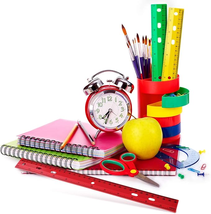 Chuangdi 20 Pieces 12 Inch Rulers Bulk Plastic Colorful Rulers for Kids Student Classroom School Office (Colorful,6 Hole)