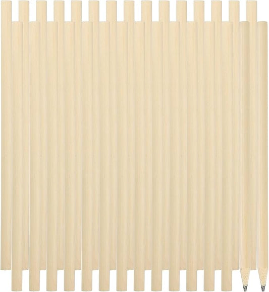 PATIKIL Round Wooden Pencils Bulk, 30 Pack HB Graphite Pencils Double-Ended Design for Office Supplies, Engineering Marking Writing Art Drawing Supplies, Brown