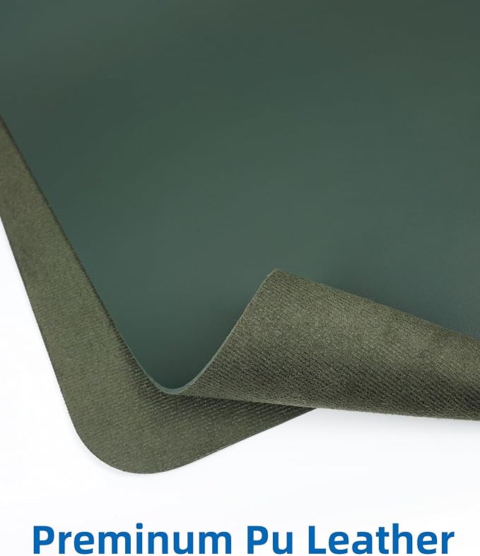 Non-Slip Desk Pad,Mouse Pad,Waterproof PU Leather Desk Protector,Ultra Thin Large Desk Blotter,Waterproof Keyboard mat for Office/Home/Decor(Dark Green 23.6" x 13")