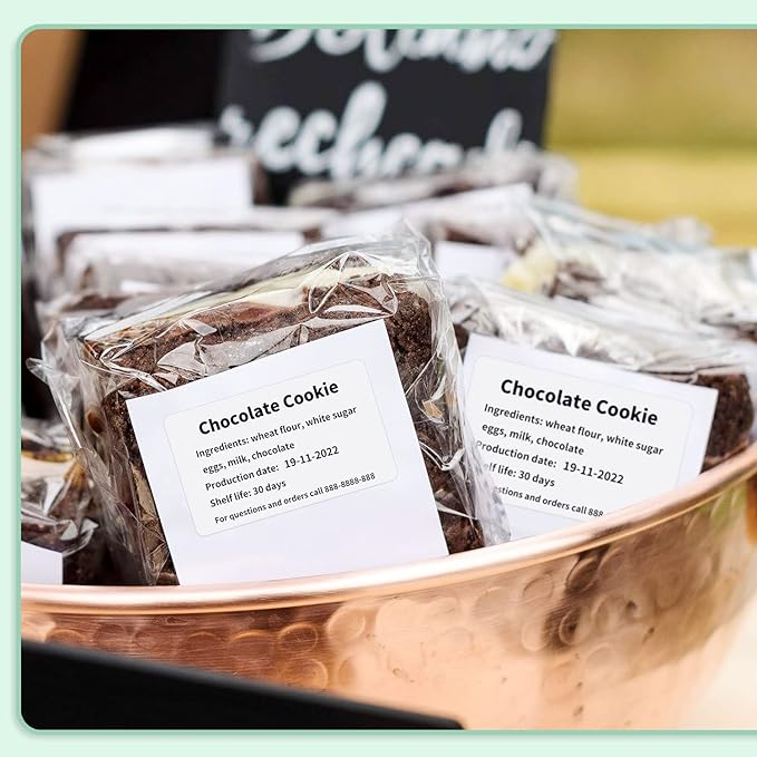 3-Roll Phomemo M110 Original Labels 1.5"*2.25"(40x60mm),Black on White, Compatible with Phomemo M110/M120/M200/M220/M221 Label Printer, Multi-Purpose Self-Adhesive Thermal Label,130PCS/Roll