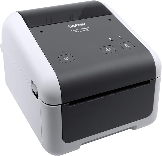 Brother TD4410D 4-inch Thermal Desktop Barcode and Label Printer, for Labels, Barcodes, Receipts and Tags, 203 dpi, 8 IPS, Standard USB and Serial, 6.1"x7.1"x8.8"