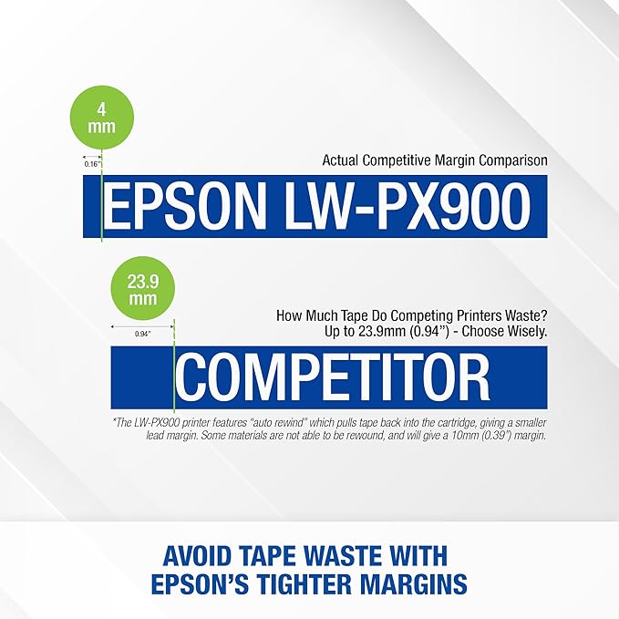 LABELWORKS Epson LW-PX900 Industrial Label Maker - Portable Handheld Label Printer Compatible with All Epson PX Tape Types