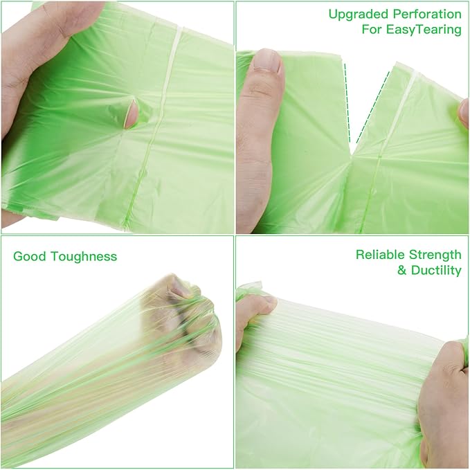 8-Gallon Trash Bags Biodegradable Unscented - Inwaysin Medium Size Garbage Bags 100 Count Bulk Strong Thick Recycling Rubbish Bag Wastebasket Liners for Kitchen Batchroom Outdoor Camping