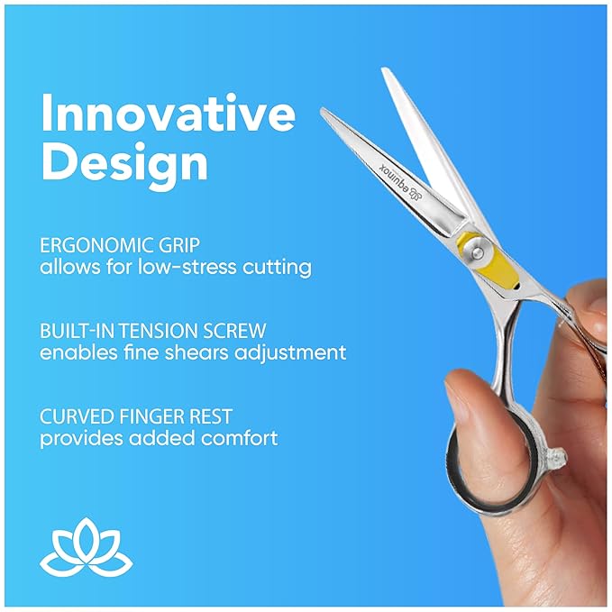 Equinox Razor Edge Series Professional Hair Scissors - 6.5” Premium Japanese Stainless Steel Hair Cutting Scissors, Hair Shears, Hair Razors for Hair Cutting, Barber Accessories & Hair Salon Supplies