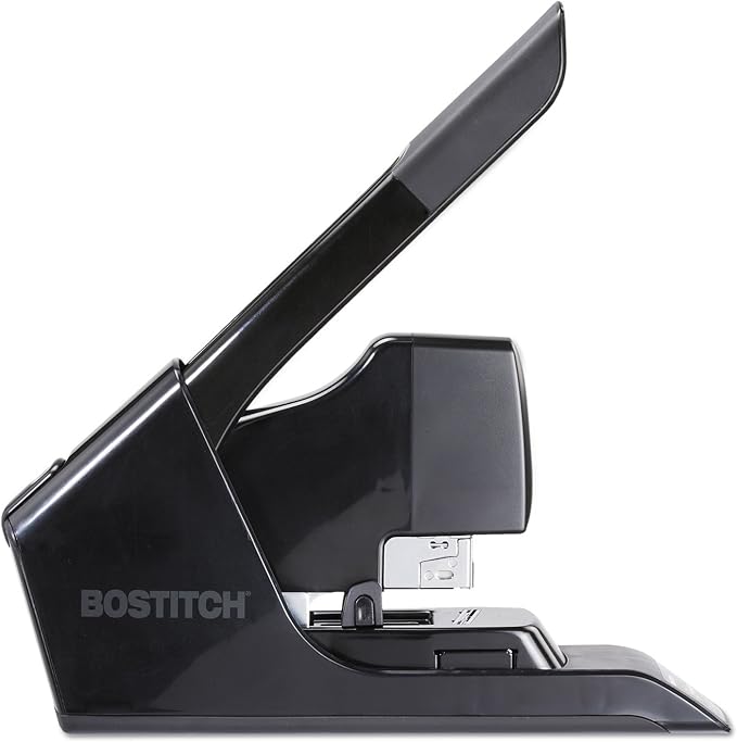 Bostitch EZ Squeeze 130 Sheet Flat Clinch Heavy Duty Stapler, Reduced Effort, Black (B8130)