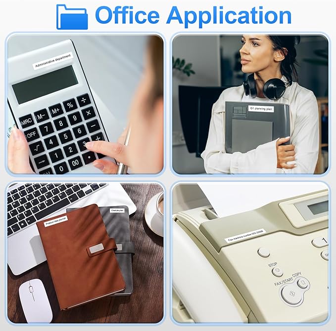 Labelife Replace for Brother M Tape 9mm 3/8 0.35 White M-K221 MK221 M221 for Brother P Touch PT-M95 PT-65 PT-70BM PT-45 PT-80 PT-90 Label Maker Refills, 4 Pack, Black on White