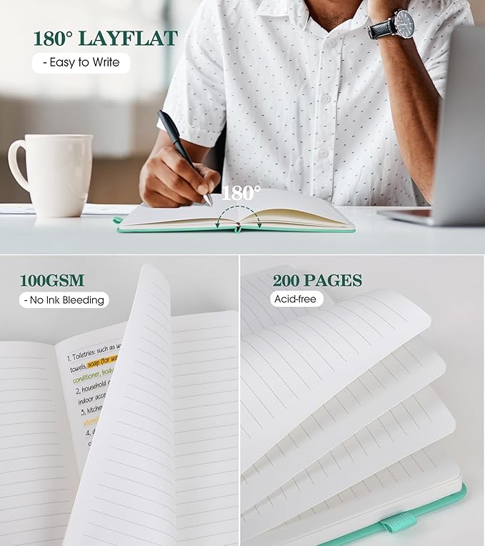 Flower Journal notebook (Green, A4)