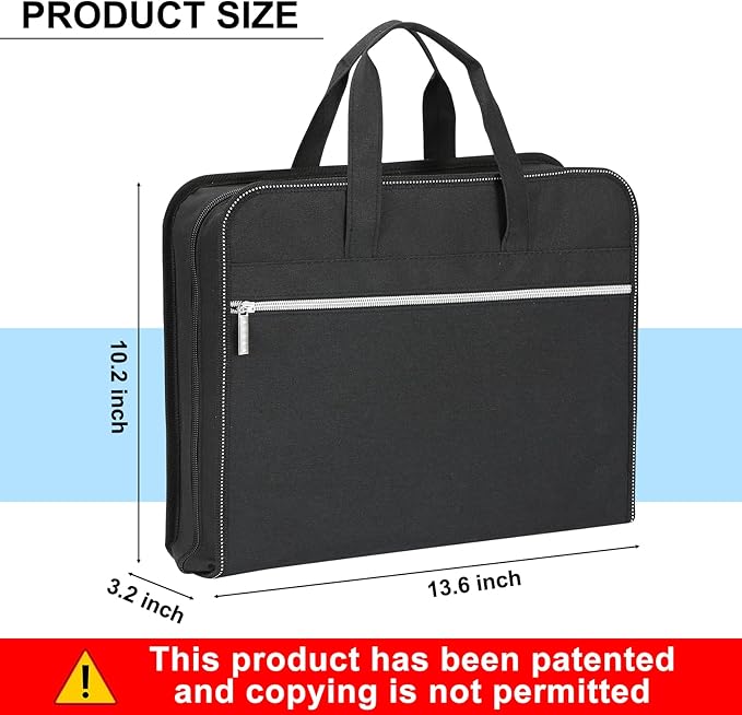 SEEKIND Accordian File Organizer with Handle,26 Pockets Expanding File Folder, Portable Cloth Document Organizer Accordion File Keeper for Letter Size / A4 File, for Office, School-Black