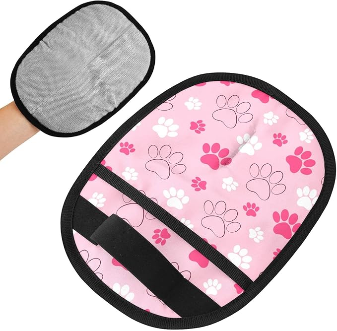 I·D Good Figure Pet Grooming Gloves Reusable Dog & Cat Hair Remover for Furniture, Car Interiors Multi-Surface Deshedding Tool for Carpets, Bedding & Home Cleaning