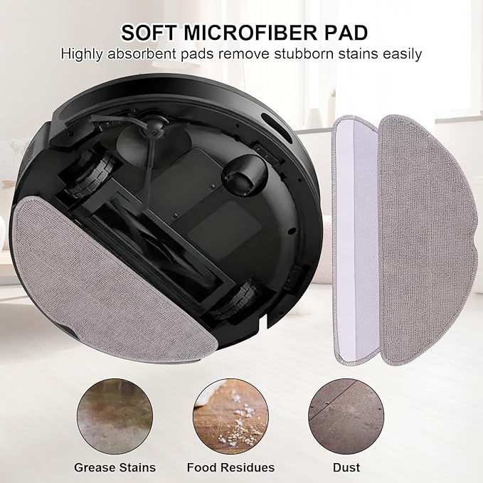 23 Pack RV30 / 20 Max Plus Replacement Accessories Compatible with Tapo RV30 / RV20 Max Plus Robot Vacuum, 1 Roller Brush, 6 Side Brush,6 Dust Bags, 6 Filters, 4 Mop Pads Vaccum Attachment Part
