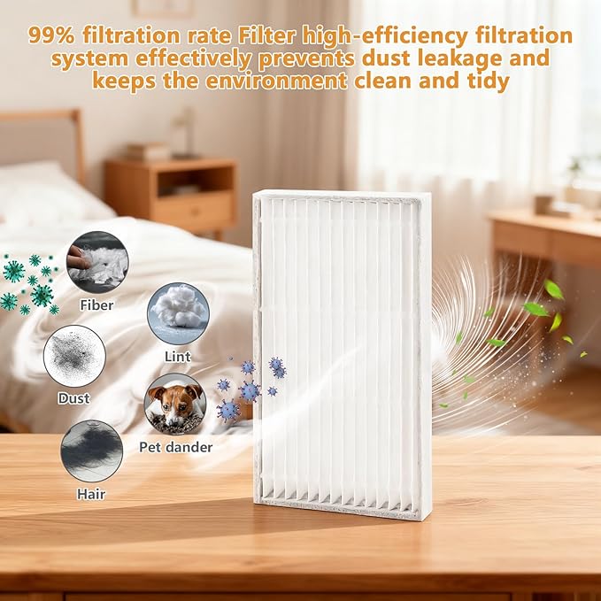 22 Pack Replacement Accessories for eufy Omni C20 Robot Vacuums Parts Kits, 1 Main Brush, 6 Side Brushes, 4 Washable Filters, 5 Dust Bags, 4 Mop Pads, 1 Cleaning Tool and 1 Screwdriver