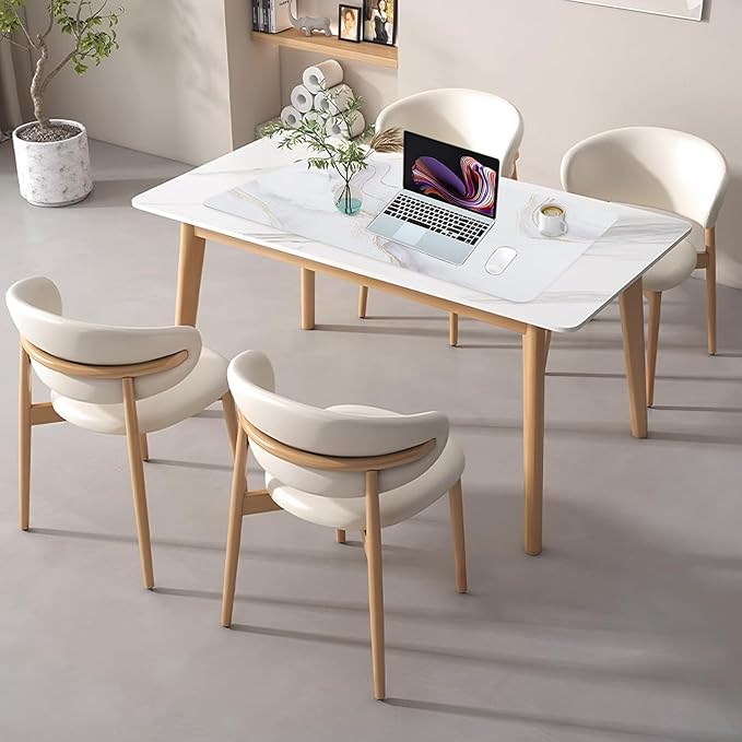 Desk Mat, Desk Pad Dual Leather Sided Desktop Mat for Office and Home,Desk Organization and Accessories - Ideal for Large Mouse Pad and Desk Mats on Top of Desks (White Marble 31.5"x 15.7")