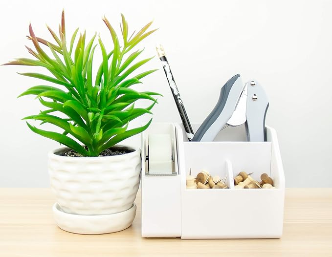 Bostitch Office EZ Squeeze One-Hole Punch, 10 Sheet Capacity, Lightweight, Gray/Blue, Pack of 3