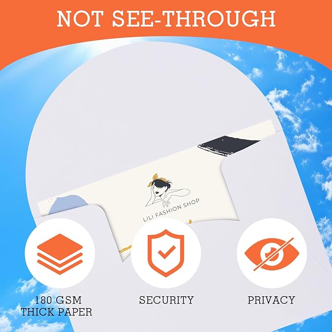 5x7 Invitation Envelopes 50 Pack Envelopes for 5x7 Cards White A7 Envelopes for Wedding Invitation,Blank Cards,Greeting Cards,Thank You Cards