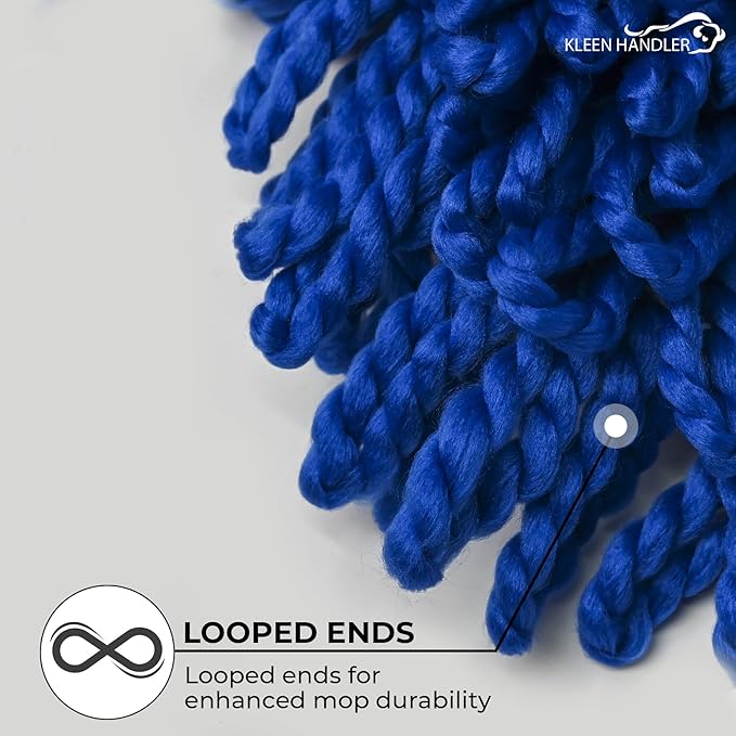 Kleen Handler 48 inch Microfiber Dust Mop | 12 Pack, Extra Large Washable Commercial Mop Head Replacement
