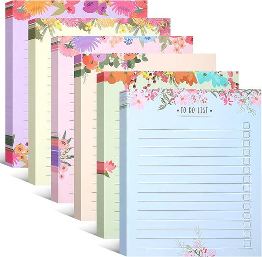 300 Sheets to Do List Notepad Daily Checklist Sticky Notes Cute Undated Memo Pad Color Block to Do Note Pad Weekly Plan Agenda and Organizer Planners for College(Bloom Style,10.5 x 8.5 Inch)