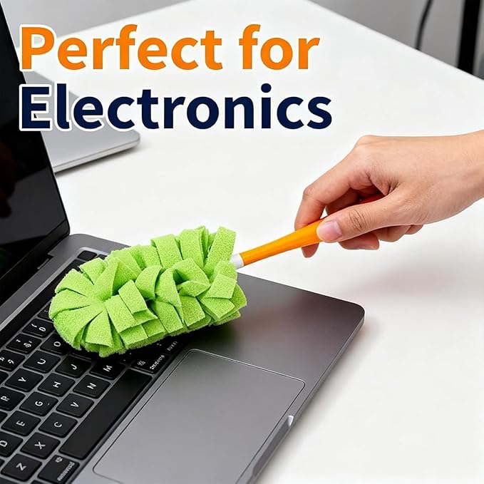 360° Electrostatic Duster Refills — The Sustainable Choice for a Home, Duster Refills Reusable, Duster Refills Washable for Hand Duster, with Microfiber Dusting Heads (1 Handle + 5 Refills)