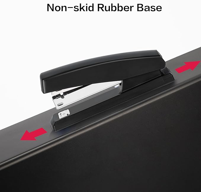 Deli Stapler, Desktop Stapler, Office Staplers, 25 Sheet Capacity, Includes 1000 Staples and Staple Remover, Black