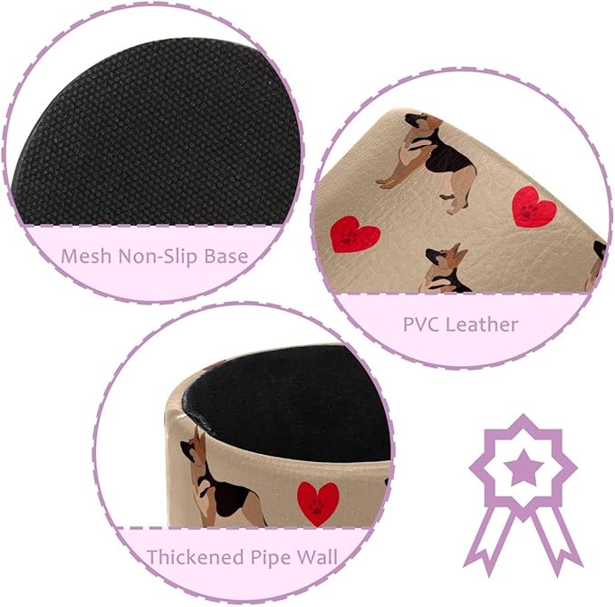 dog and heart Pencil Holder, Pencil Cup for Desk, Makeup Brush Holder Cup for Kids Desk Organizer for Office, Classroom, Home