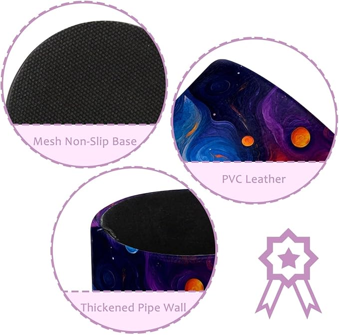 Leather Pen Holder for Desk Abstract Universe Galaxy Pencil Cup Desktop Organizer Makeup Brush Holders Office Supplies for Home, Kids & School