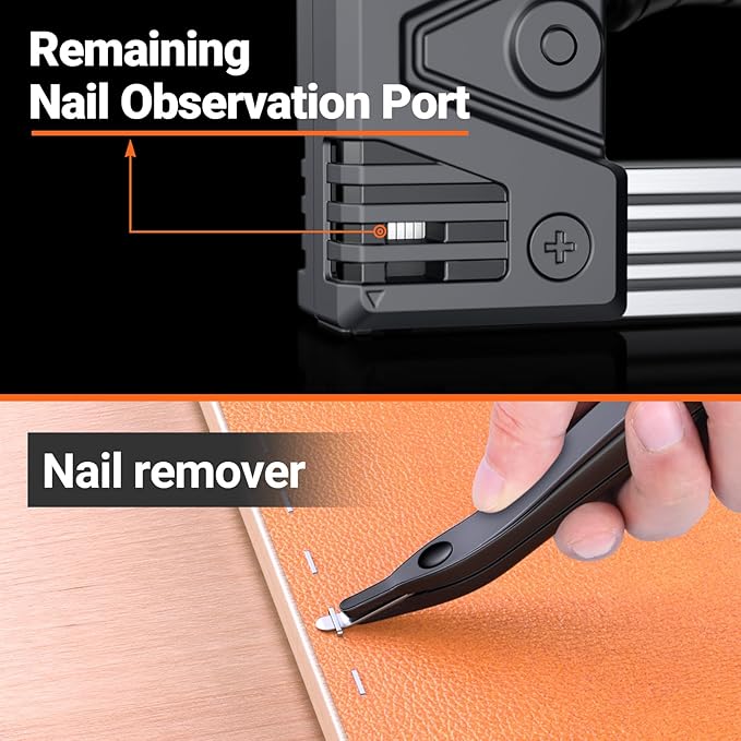 Preciva Self-Adjusting Staple Gun Kit- Heavy Duty Manual Stapler with 1800 Staples & Staple Remover | for Wood, Carpentry, Upholstery, DIY Furniture