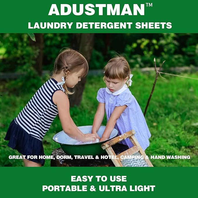 Laundry Detergent Sheets (Strips) 124 Loads 2 Pack Fresh Breeze Liquid-Less Technology