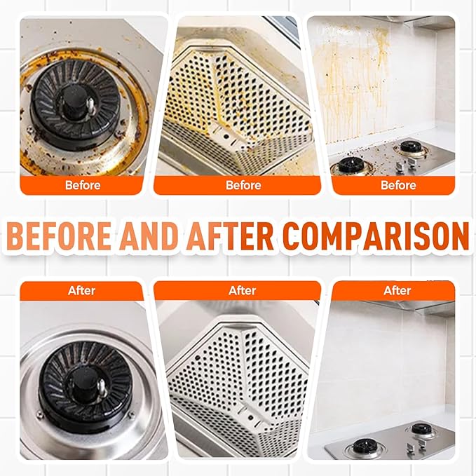 Heavy Duty Degreaser, 2025 New Kitchen Cleaner, Multipurpose Oil Stain Remover, Strong Grill Cleaner for Restaurant, Cleaning Spray for Home Chefs (3)